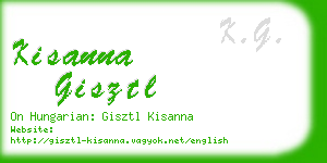 kisanna gisztl business card